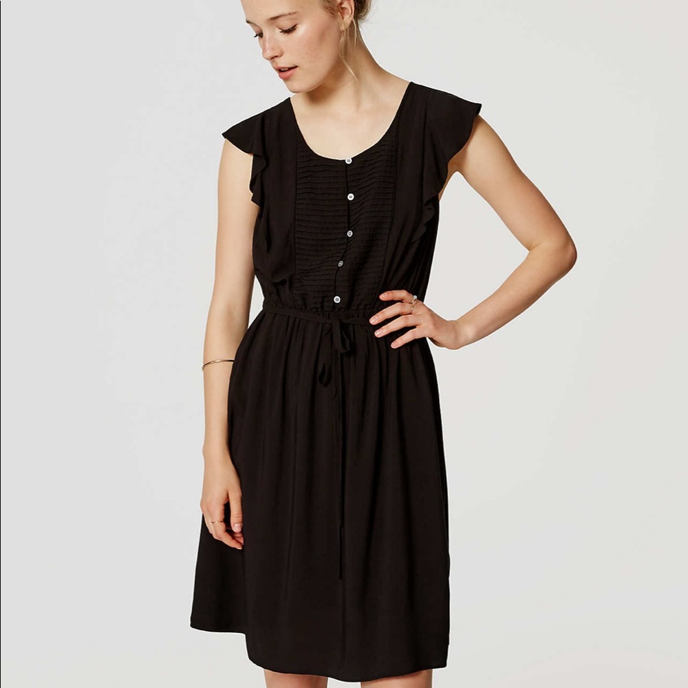 LOFT Pintucked Flutter Dress